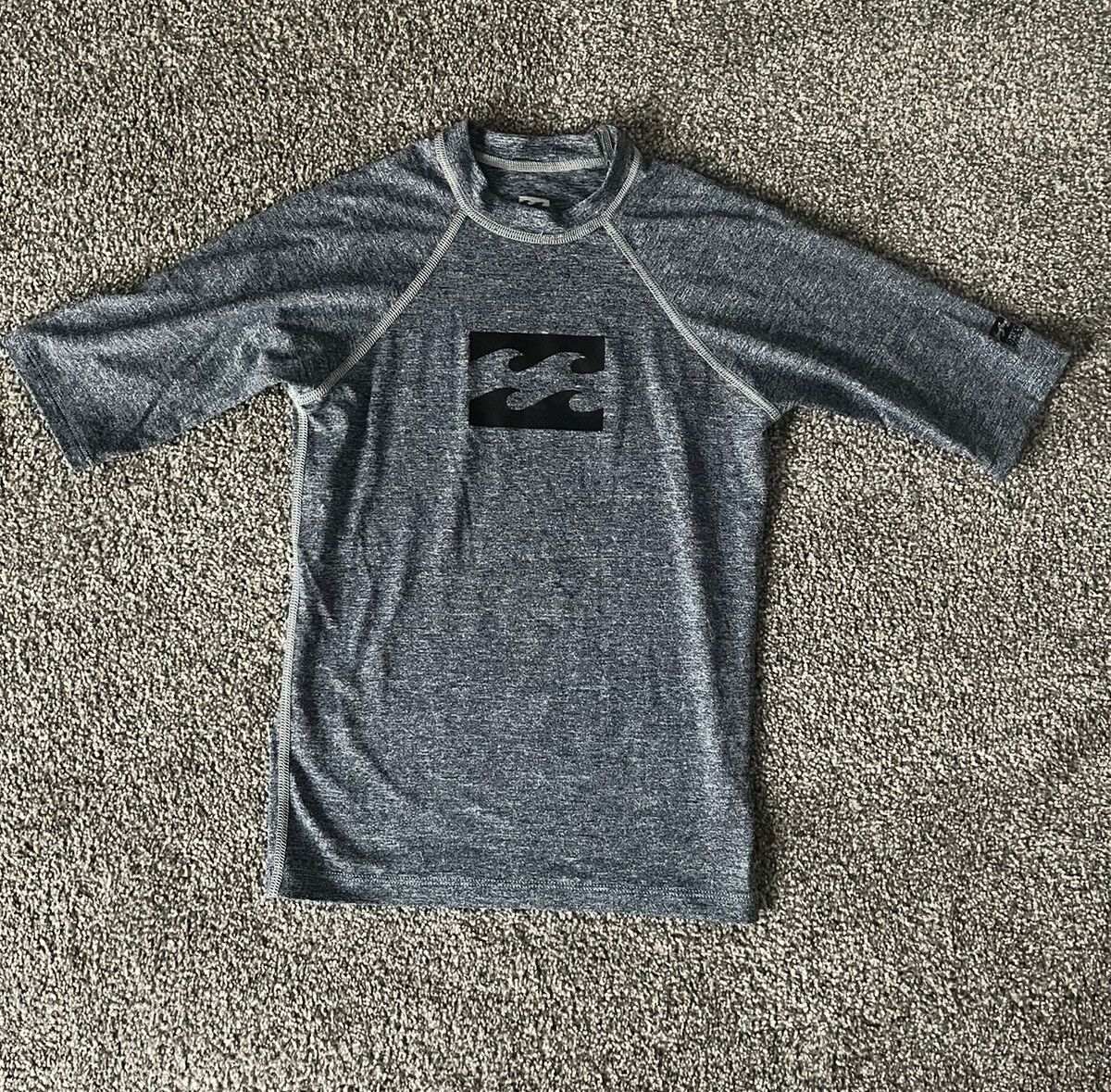 Billabong Boys Blue Performance Fit Surf Shirt Rash Guard Size 12