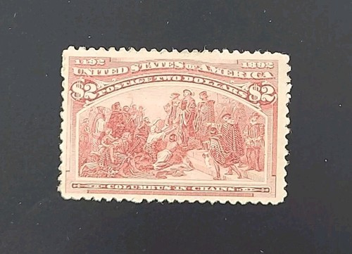 US Stamp Scott # 242 Columbian Expo 1893 $2 MH OG PSE Certificate Unused Genuine - Picture 4 of 12