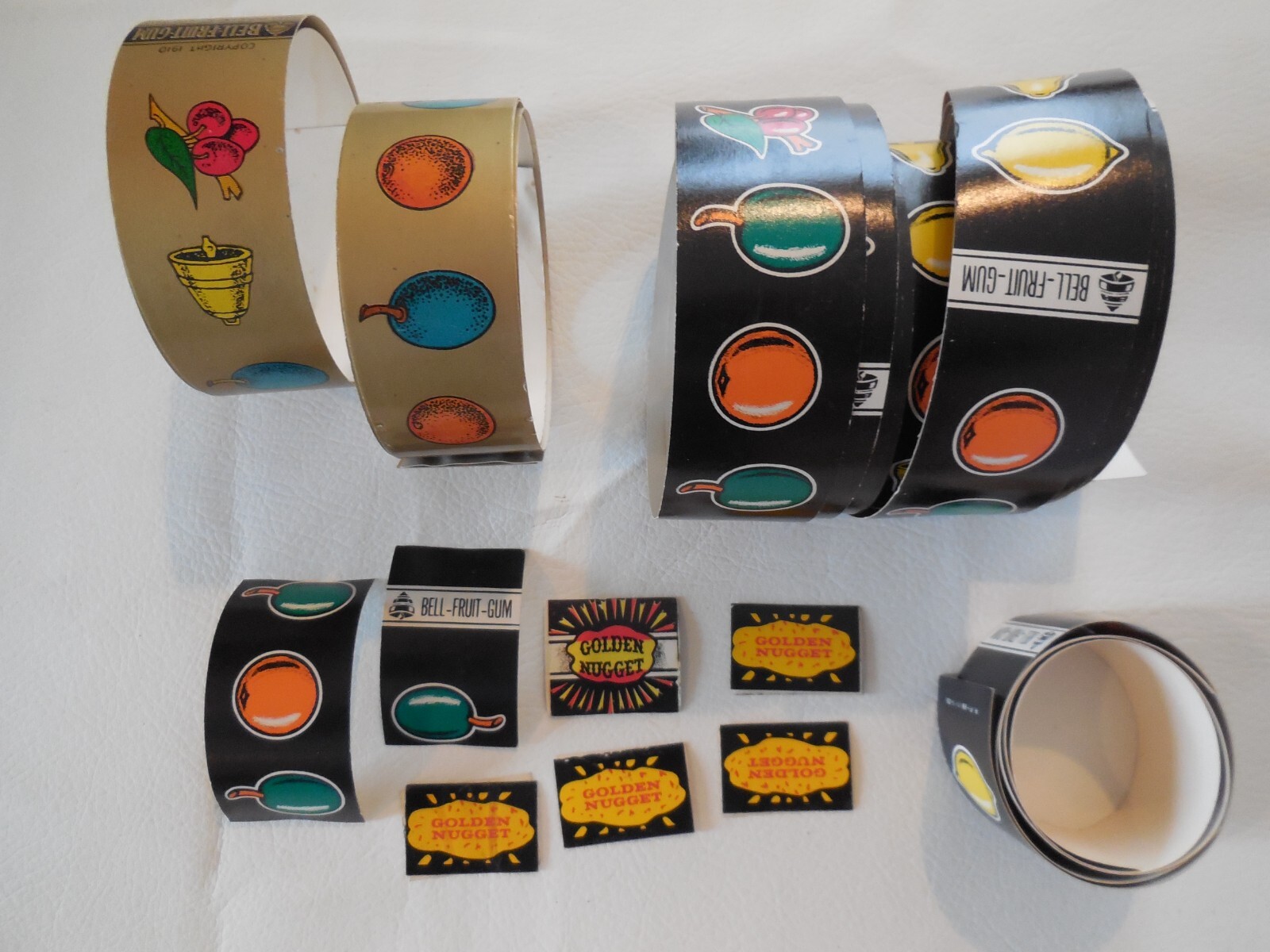 MILLS Slot machine Reel Strips Black & gold base 3 sets + more NR eBay