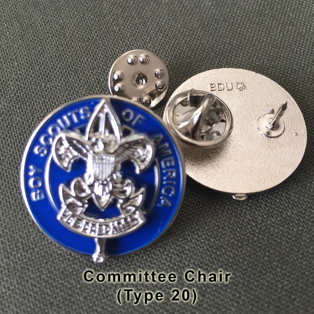 Scout Committee Chair Position Insignia, One Pair (2) (Scouter Boy Pin) eBay