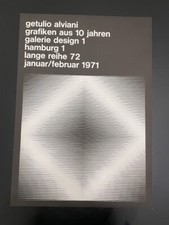 Getulio Alviani, poster, plakat, affiche , Galerie Design 1 , Hamburg , 1971