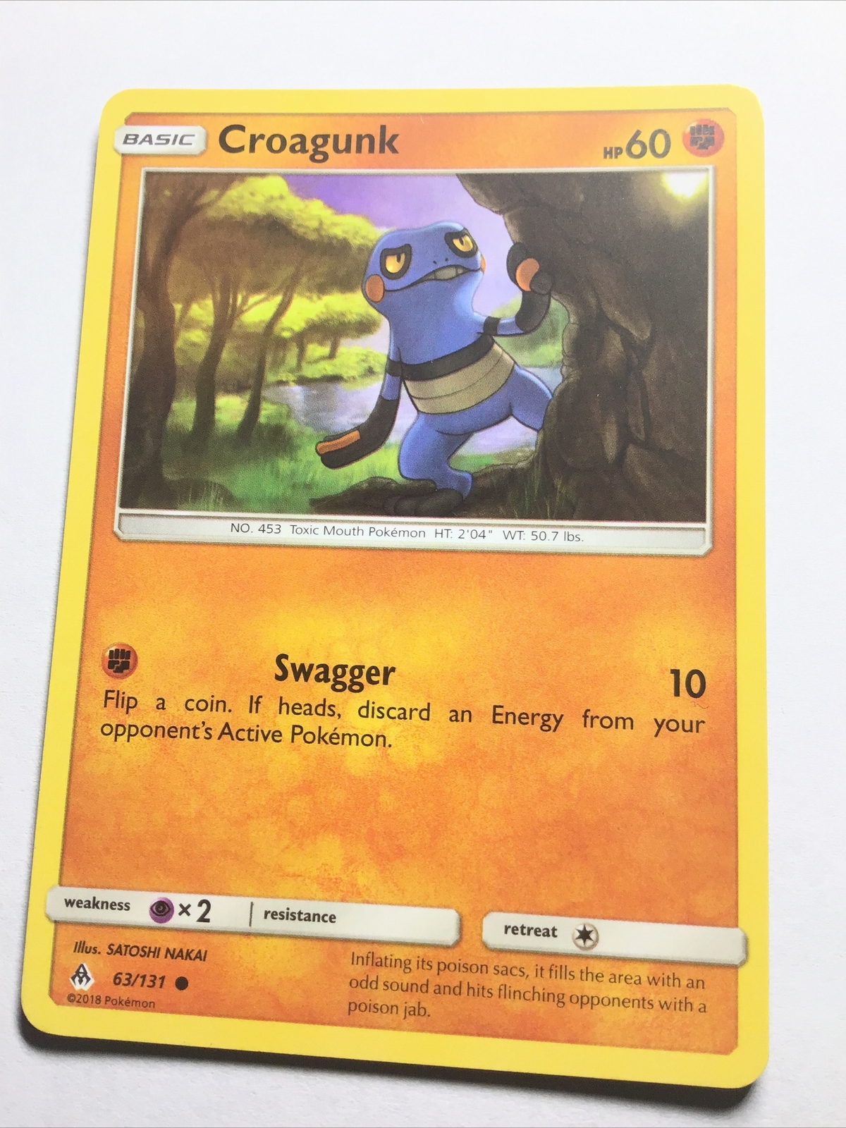 CROAGUNK - 63/131 - Forbidden Light - Common - Pokemon Card - NM