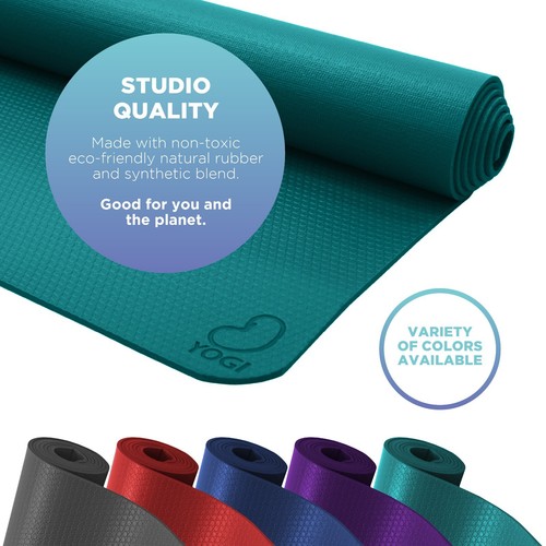 Yogi Premium Yoga Mat - 4 mm de grosor (73” L x 24” W) Estera de gimnasio de ejercicio extra larga - Imagen 12 de 34
