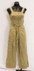Oat New York Women's Sleeveless Smocked Cotton Jumpsuit JW7 Olive Size XS
