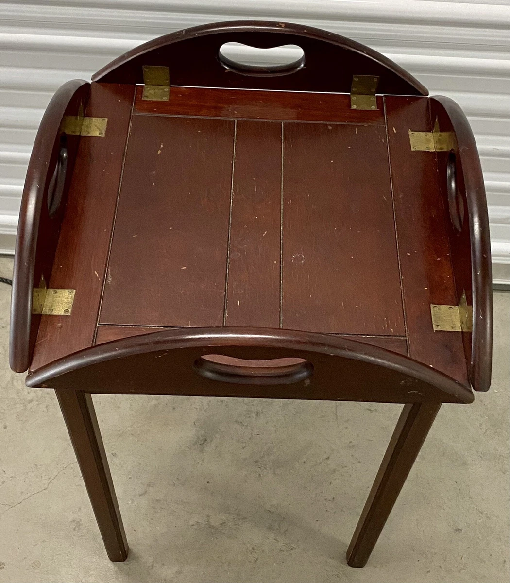 Vintage Bombay Company Butler Tray Table With Fold Up Sides