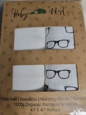 Nest Designs (2 Pack) Bamboo Swaddle Baby Blankets Blankies Muslin 47” X 47”