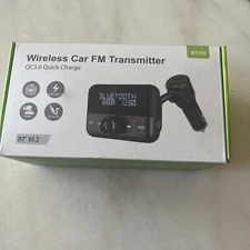 BT75S V4.2 Wireless Car FM Transmitter Quick Car Charger Black 04011