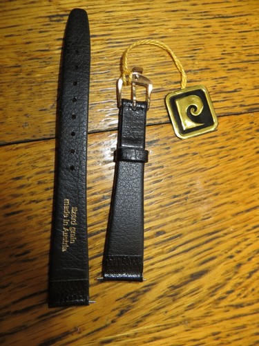 NOS 9/16" 14MM Genuine Lizard Watchbands Dark Brown Pierre Cardin France Kalbe - Picture 7 of 21