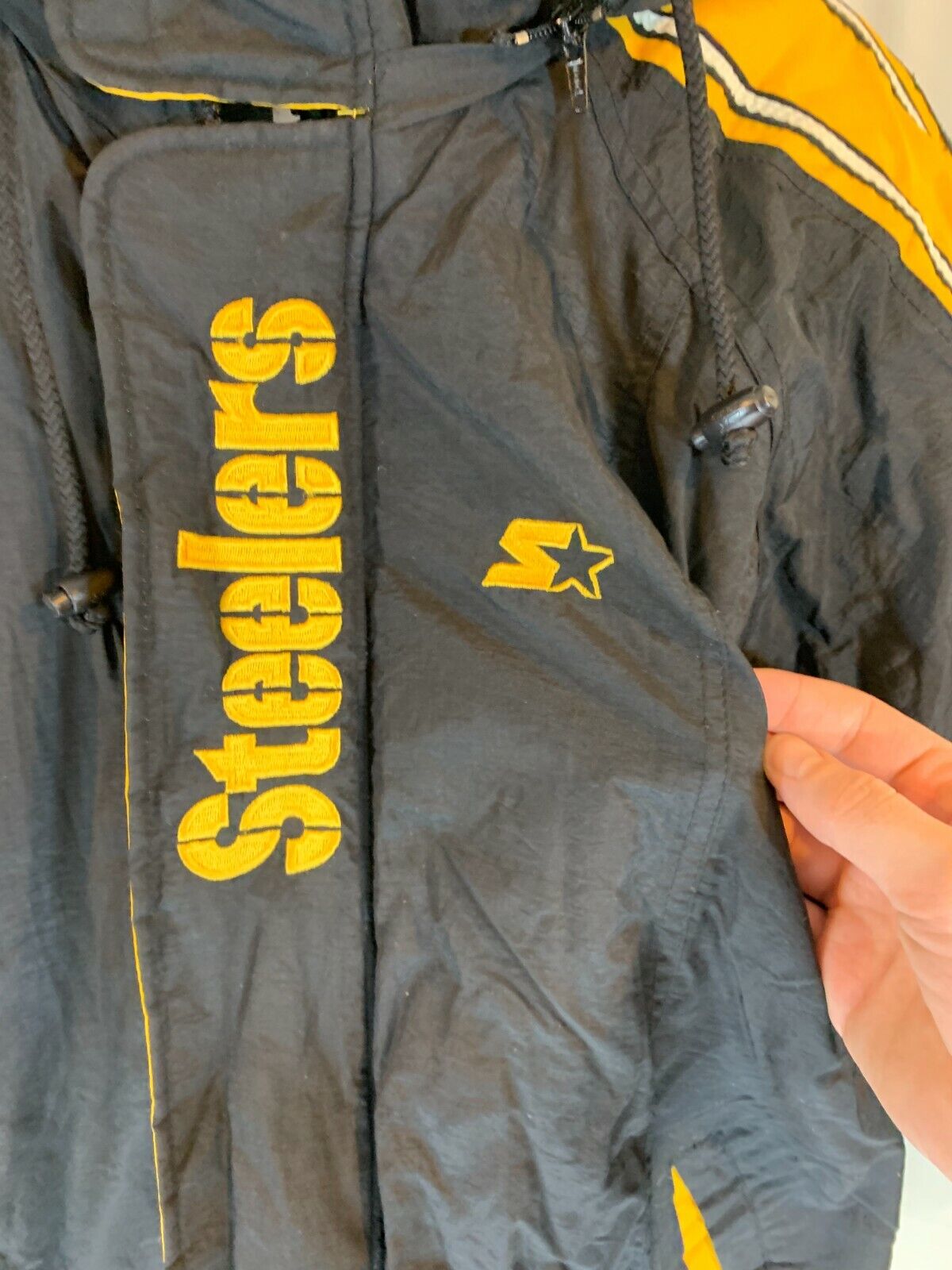 Vintage 90's Starter Pro Line Pittsburgh Steelers Zip Up Jacket Men's M
