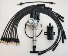 CHEVY BIG BLOCK 396 454 Small Female Cap HEI Distributor + Black 45K Coil +WIRES