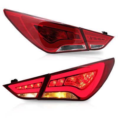 Customized RED CLEAR LED Taillights for SONATA 11-14 GLS Limited SE 11-13 GL