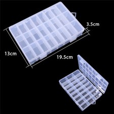 5pcs 24 Grids 3X8 Compartments Plastic Transparent Containers Storage Organizer