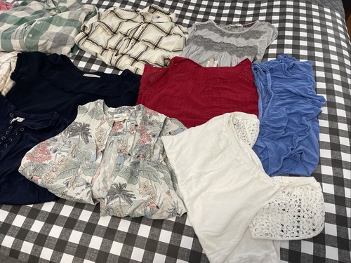 Lotto di camicie felpe maglioni donna XS Sm Med lotto di 32 loft ae ecc. - Foto 6 di 12