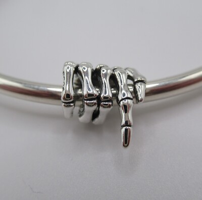 925 Sterling Silber Skelett Hand Anhänger