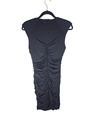 calvin klein sleeveless ruched dress Calvin Klein Dress Size 2 Black Ruched Sleeveless Sheath Asymmetrical Cocktail