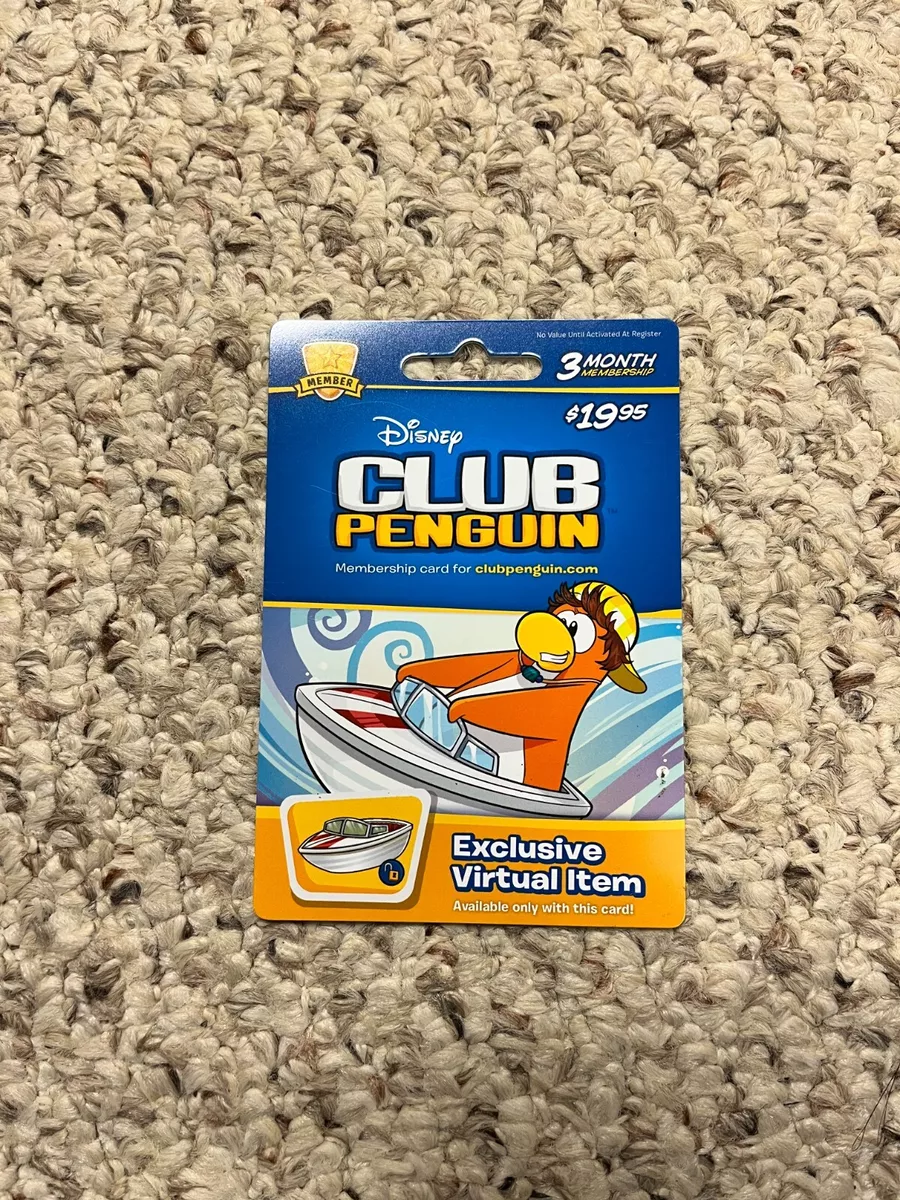 Club penguin membership card