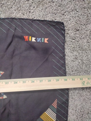 NWT Vintage NIK NIK for Glentex Italy Womens Scarf  30" x 30" Square GEOMETRIC - Picture 10 of 11