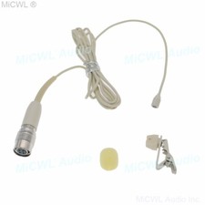 Lavalie Lapel Microphone for Audio-Technica ATW Beige Wireless Omnidirectional