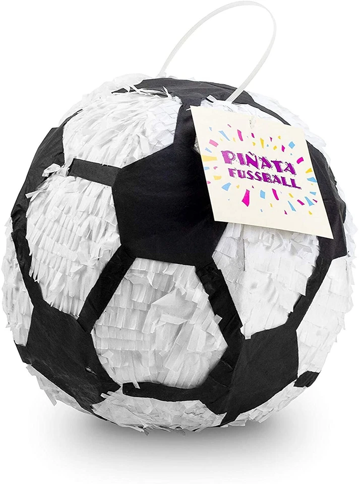 Pinata FUSSBALL + Maske + Stock + Füllung - Party Kindergeburtstag Geburtstag WM - Bild 2 von 4
