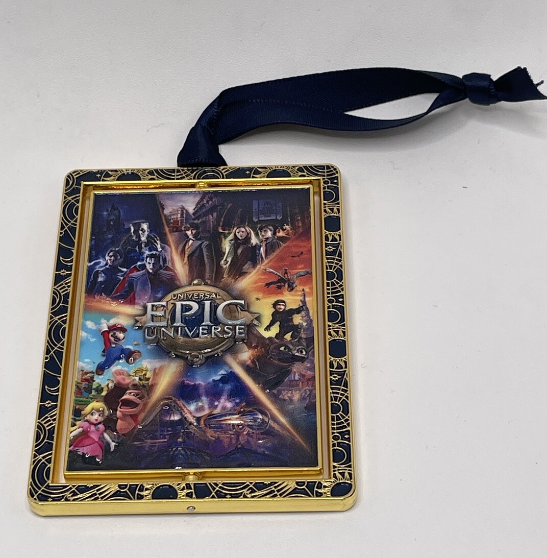 Epic Universe Grand Opening Day 5 Worlds 3D Spinner Ornament
