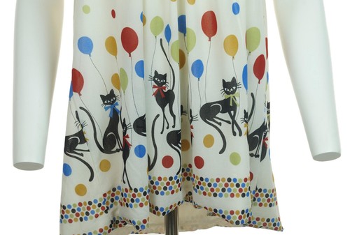 Nuevo Para Mujer Mina Reino Unido Tirantes Halter Cuello Top Forrado Gatos Globos PVP £60 PEQUEÑO Raro - Imagen 4 de 4