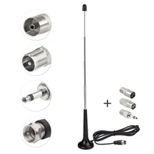 Telescopic Indoor Radio Antenna &Adapters for Denon Pioneer Onkyo Yamaha Marantz