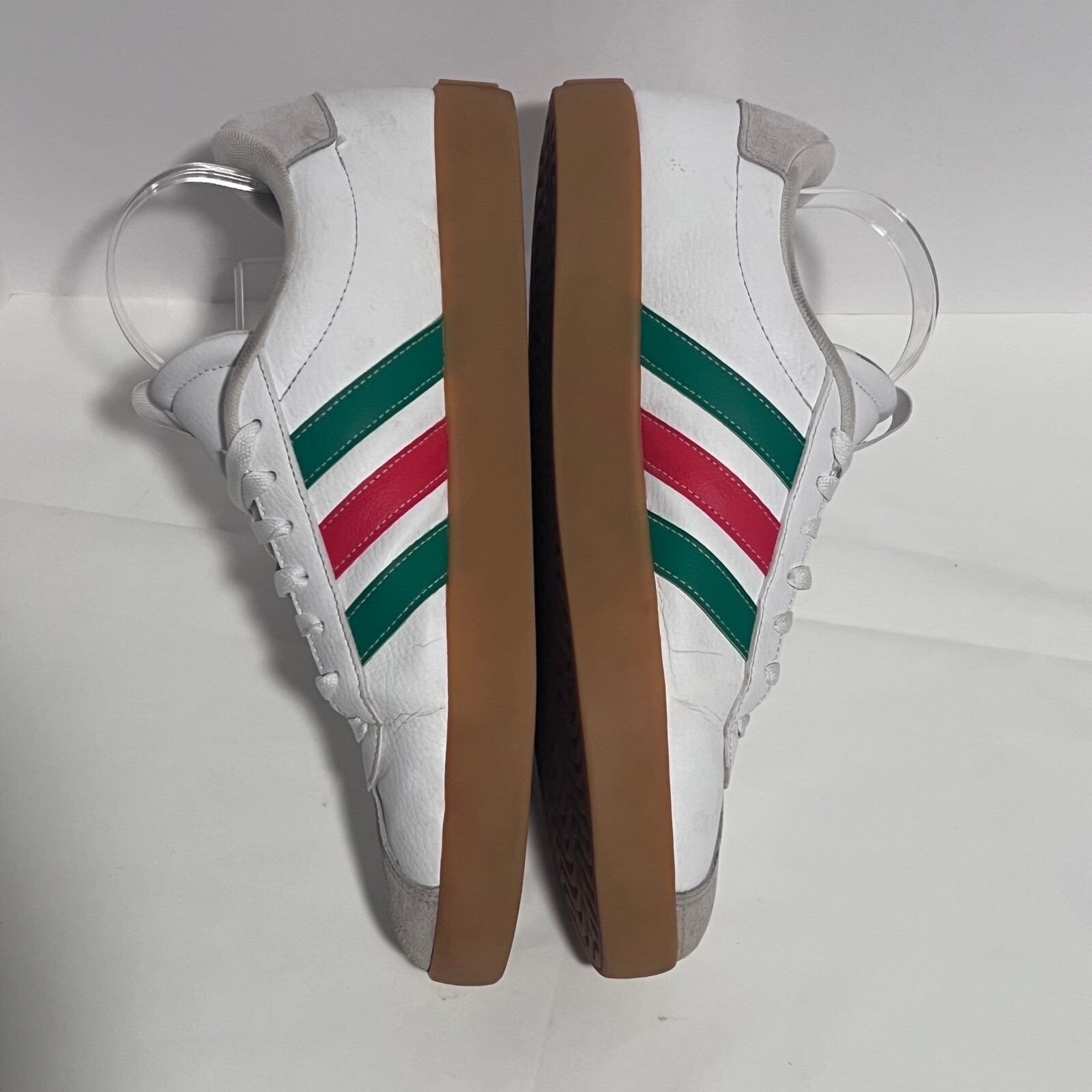 SAOLA Adidas Sneakers Suola Gomma Uomo 12 Rosso Verde Righe Scarpe Casual