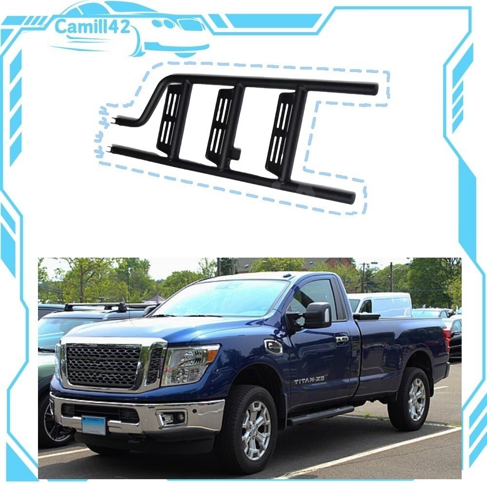 Black Pickup Truck Step Tailgate Ladder Fits for Nissan Titan XD 2016+