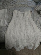 Davids Bridal Hi Low Wedding Dress Size 4