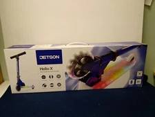 Jetson Helio X Kids Light Up Kick Scooter Foldable Blue Ages 5+
