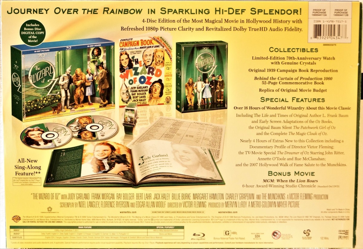 The Wizard of Oz 70th Anniversary Ultimate Collector's Edition Blu