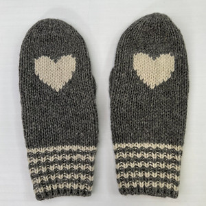 Abercrombie & Fitch Glove Girl Large Heart Mitten Youth Kid Winter Party Core Ex