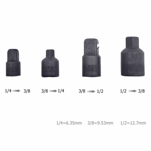 1 Set 3/8" to 1/4" 1/2 inch Drive Ratchet SOCKET ADAPTER REDUCER Air Impact Iihz - Picture 5 of 16