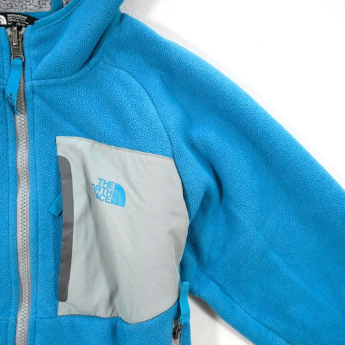 The North Face Kids Hoodie Fleece Jacket Sherpa Faux Fur Lined Blue Medium 10-12 - Picture 6 of 21