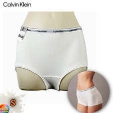 NWT Calvin Klein Size S Modern Logo Boyshort QD5195 White