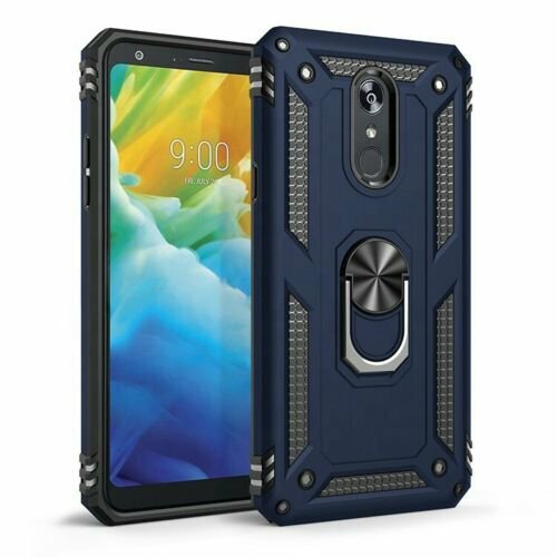 For LG Aristo 4 Plus Case Ring Kickstand Cover w Tempered Glass Protector - Picture 2 of 5