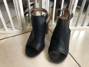 stacked heel sandals