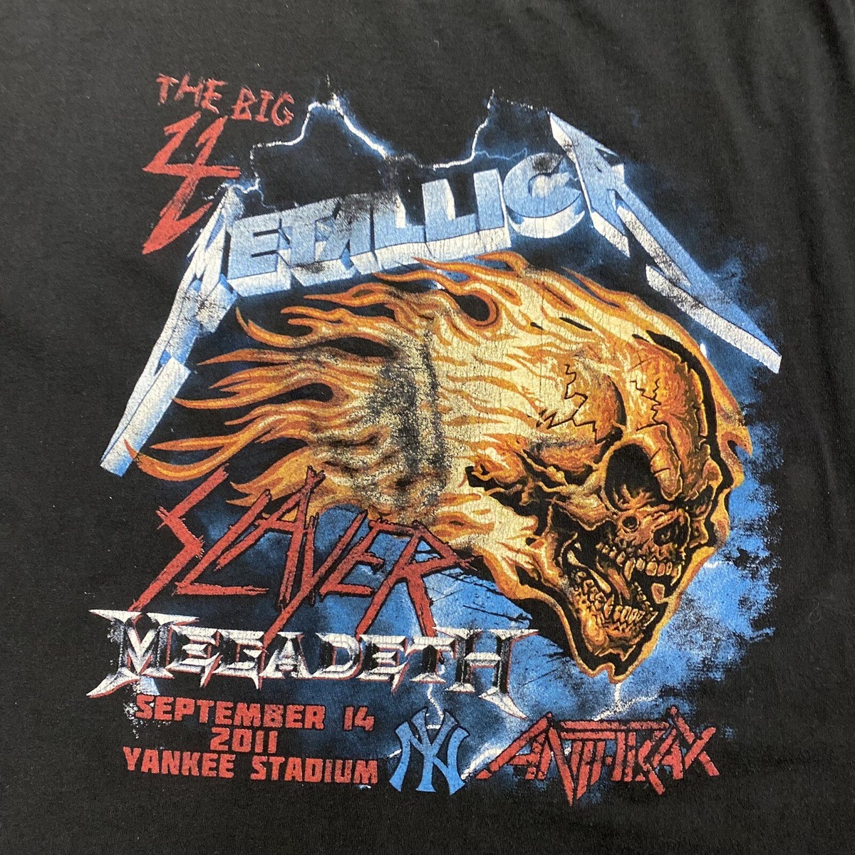 BIG 4 CONCERT TOUR SHIRT METALLICA MEGADETH SLAYER ANTHRAX YANKEE
