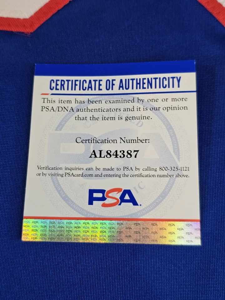 Jose Canseco Autographed/Signed Jersey PSA/DNA COA Blue Custom Jersey  - Image 4 of 4