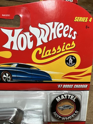 2007 Hot Wheels Classics Ser 4 67 Dodge Charger Chrome #3 of 15+ Badge - Picture 5 of 8