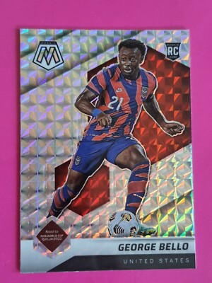2021-22 Panini Mosaic Road to Silver Mosaic Prizm #105 George Bello - USA