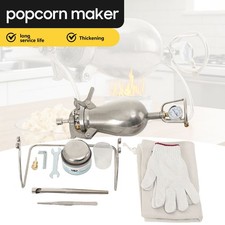Hand Popkornmaschine Retro Edelstahl Mini Pop...