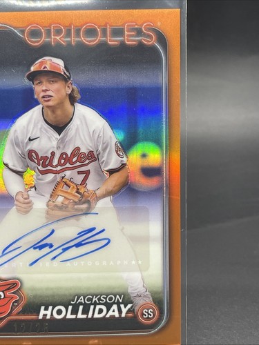 2024 Topps Chrome Update #AC-JH Orange Refractor /25 Auto Jackson Holliday (RC)  - Picture 2 of 6