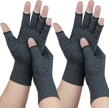2 Pairs Arthritis Gloves, Compression Gloves for Women Men, Relieve Arthritis, R