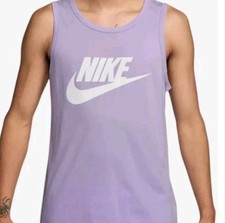 Nike Men's Sportswear Icon Futura Tank Top. Purple Size Medium 100 Cotton