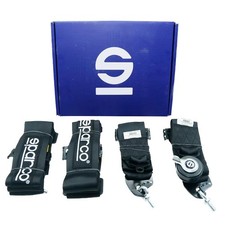 Sparco 4 Point Snap-on 3 Racing Seat Belt Harness Quick Release Black