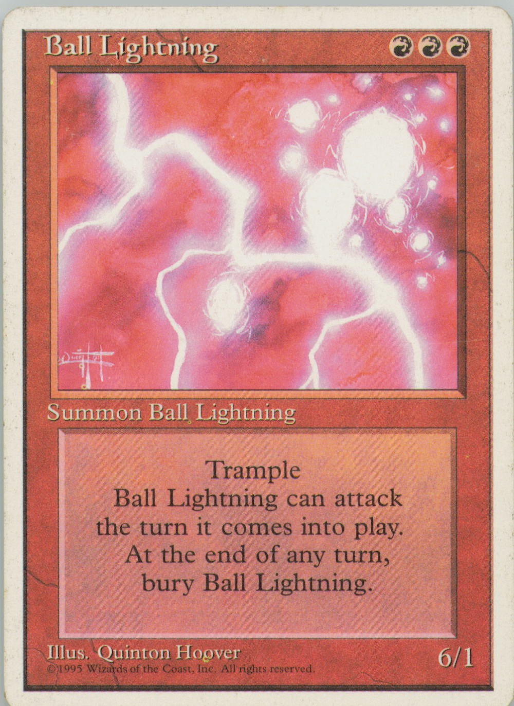 BALL LIGHTNING R FOURTH EDITION MAGIC: THE GATHERING LP