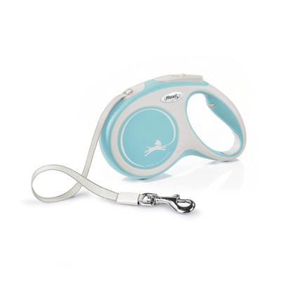 Flexi New Comfort Tape Grey & Light Blue Medium 5m Retractable Dog Leash/Lead fo