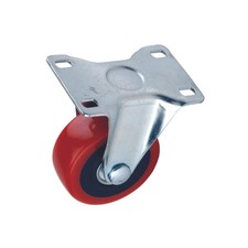 WOODRIVER 5" Caster Non-Locking Non-Swiveling with 4 Hole Mounting Plate