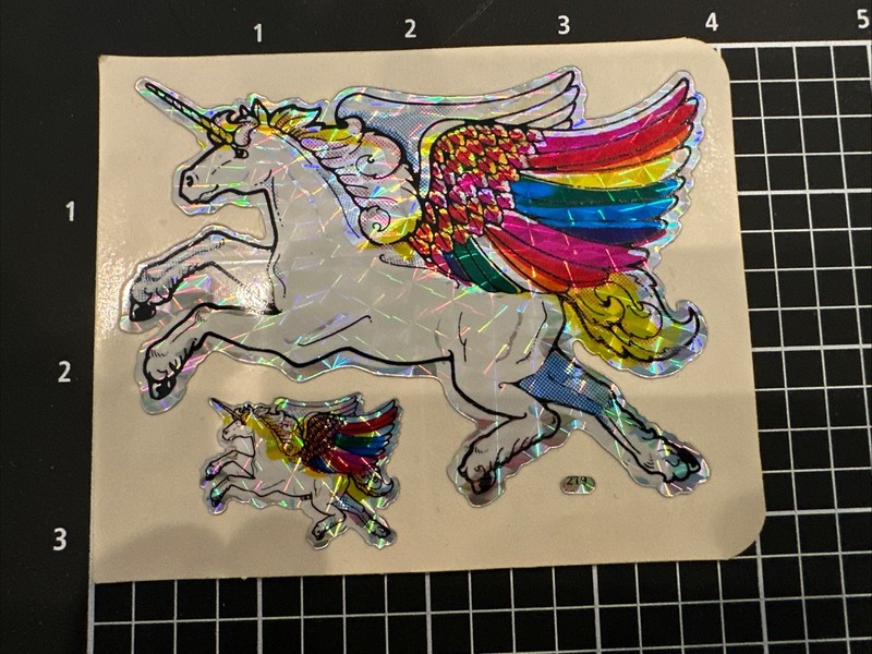 Unicorn Stickers Big + Small * Vintage Prizm 80’s/90’s BJ Sticker Sheet 3”x4”